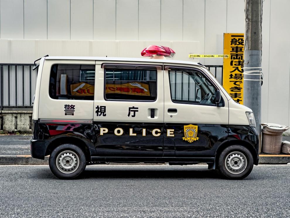 Foto de archivo de una furgoneta de Policía en Japón