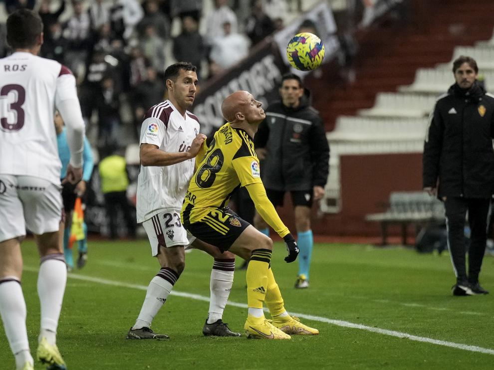 Partido Albacete-Real Zaragoza, en el estadio Carlos Belmonte.
