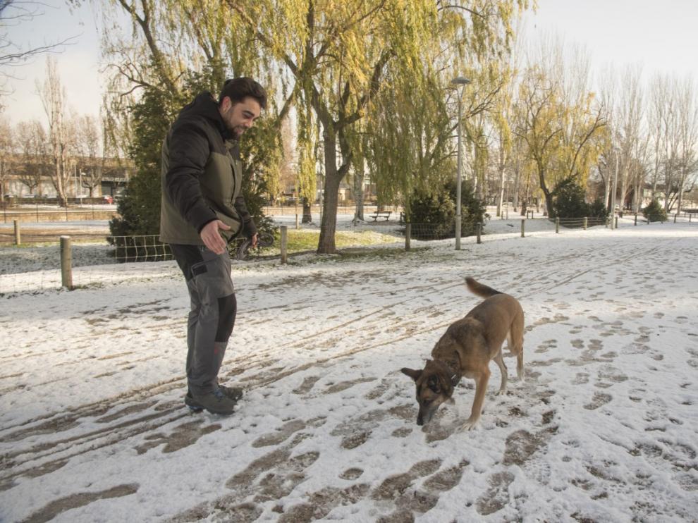 Imágenes de la nevada en Huesca.