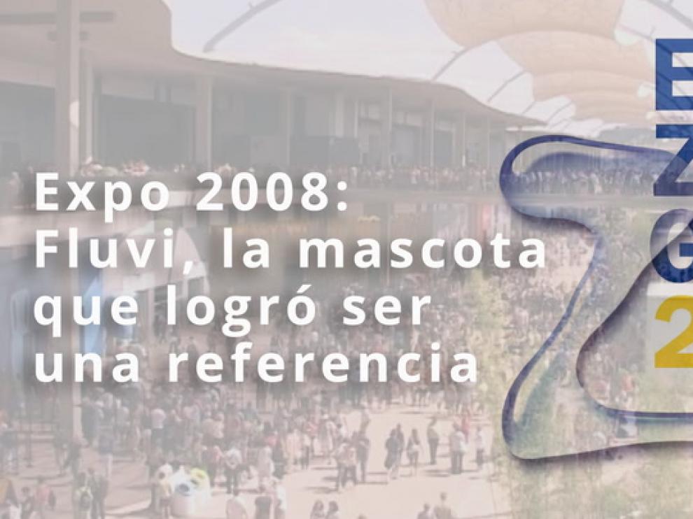 Fluvi, diseñada por Sergi López Jordana, fue la mascota oficial de la Expo Zaragoza 2008.