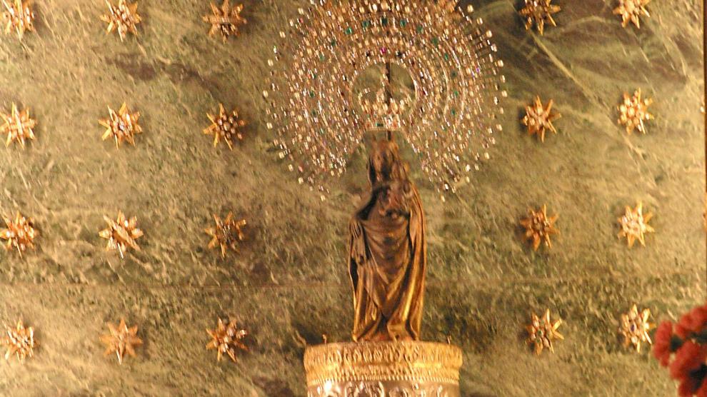 La virgen del Pilar sin manto