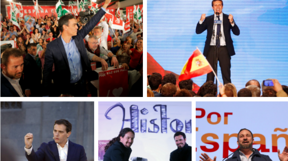 Actos de los principales candidatos