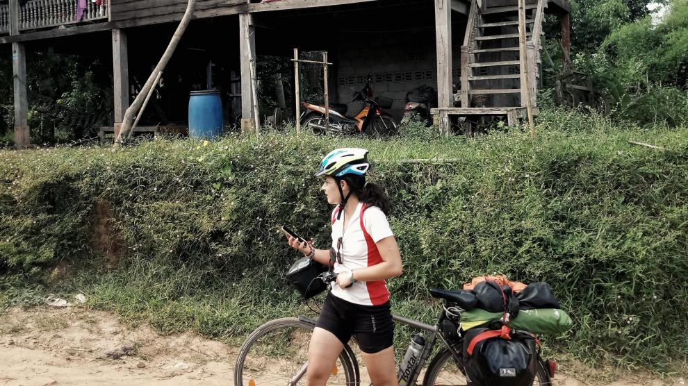 Laura Rincón en un instante de su recorrido por Tailandia