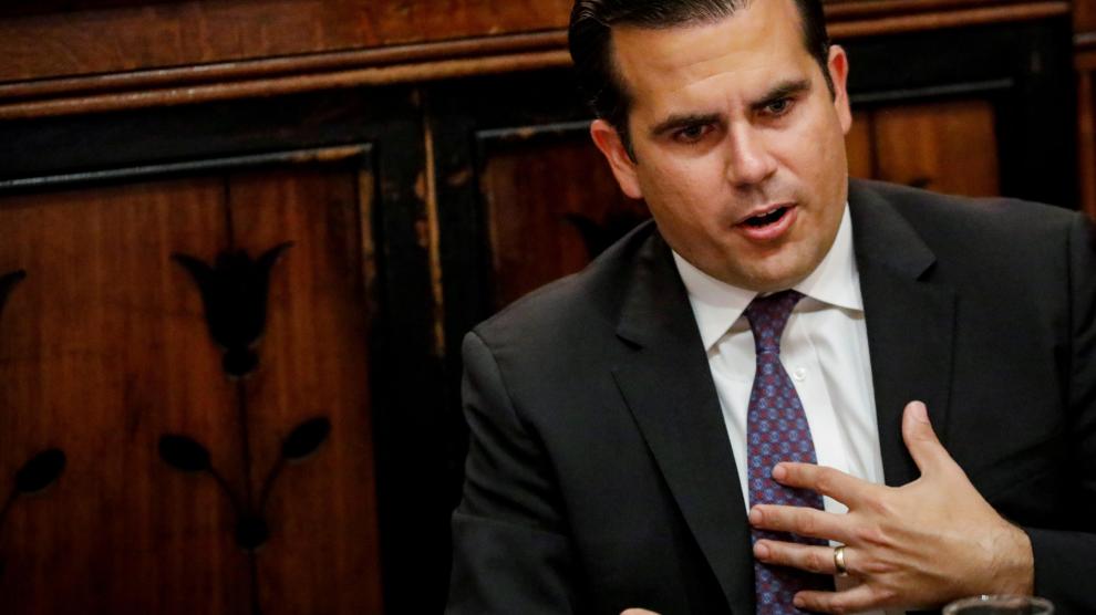 FILE PHOTO: Puerto Rico Governor Ricardo Rossello speaks during an interview in New York City, U.S., November 2, 2017. REUTERS/Brendan McDermid/File Photo [[[REUTERS VOCENTO]]] USA-PUERTORICO/