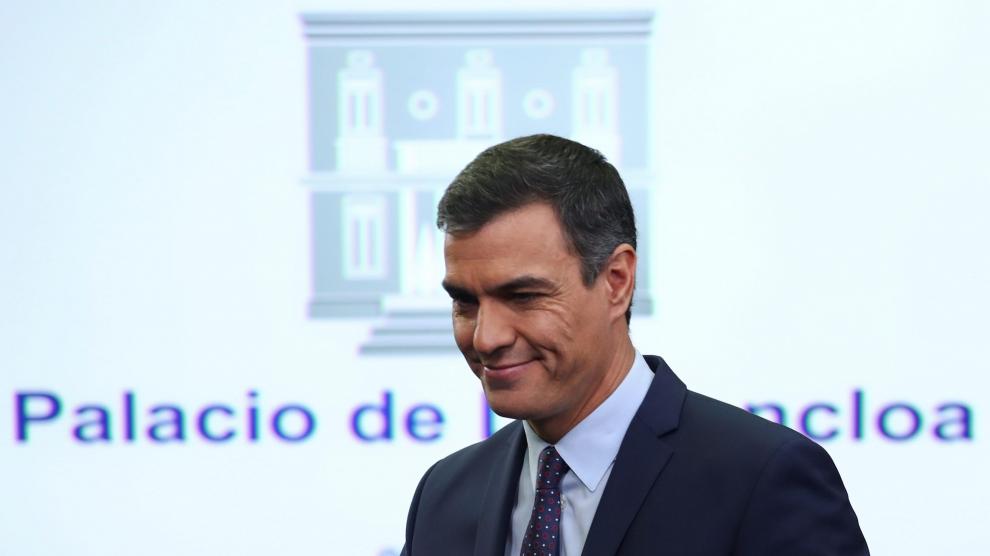 El presidente del Gobierno en funciones, Pedro Sánchez, este lunes.
