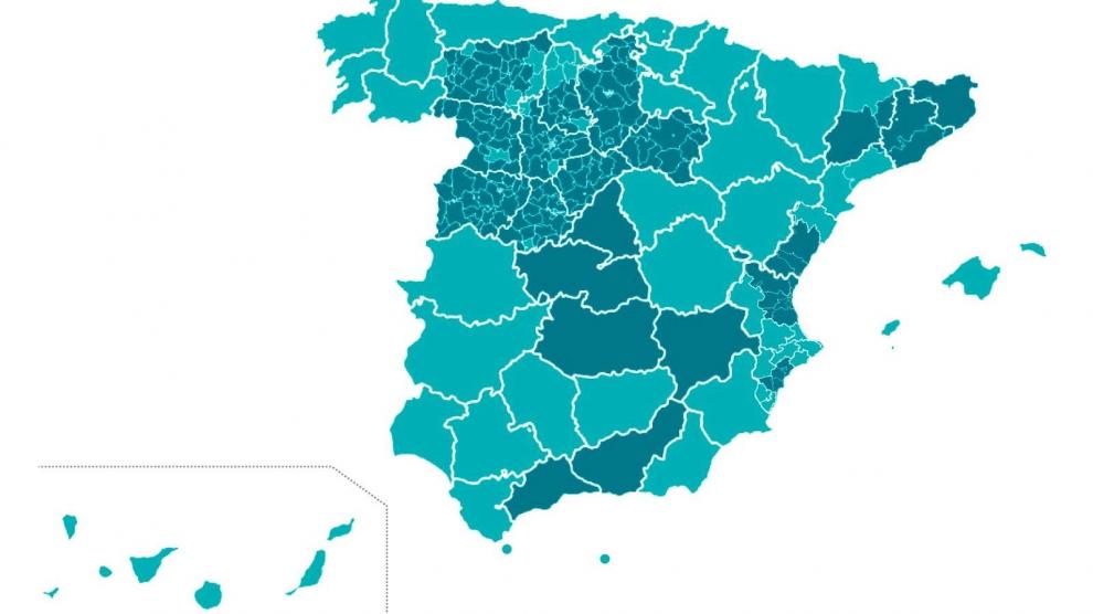 Mapa de desescalada en España