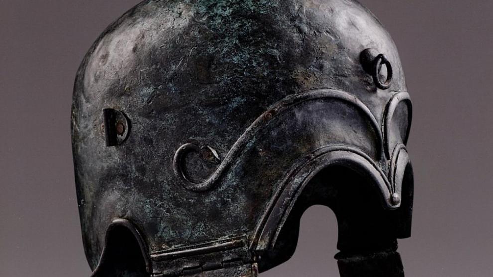 Octavo casco celtíbero recuperado y llevado al Museo de Zaragoza.