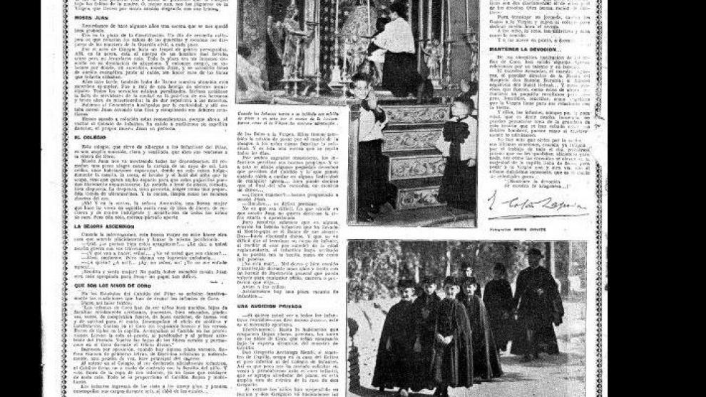Página de HERALDO del Día del Pilar en 1929