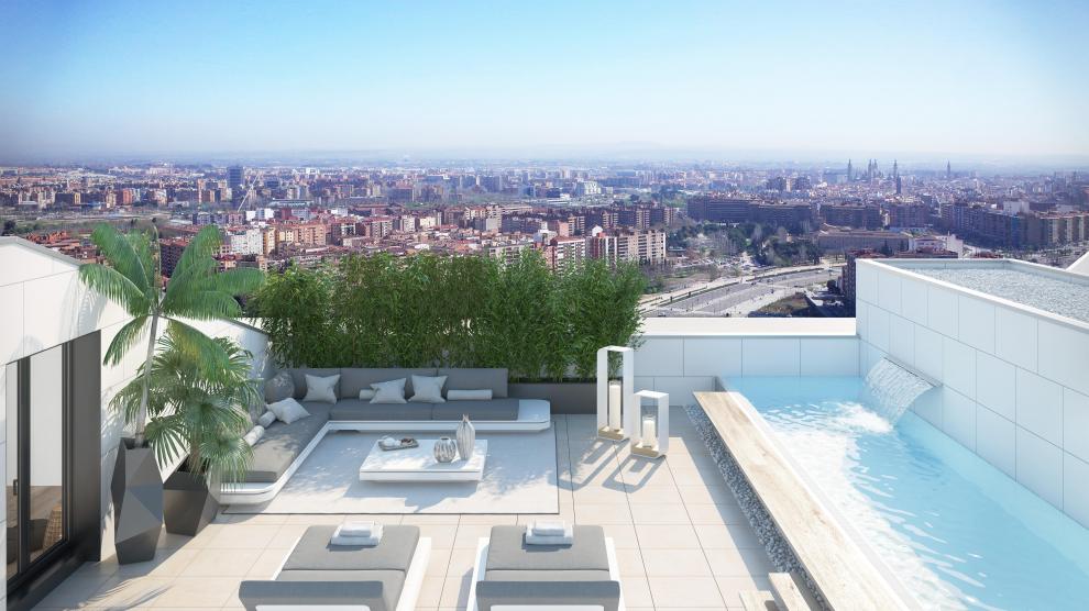 Áticos en Zaragoza con terraza que ganan atractivo por los confinamientos