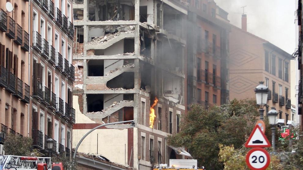 Fuerte explosión en el centro de Madrid.