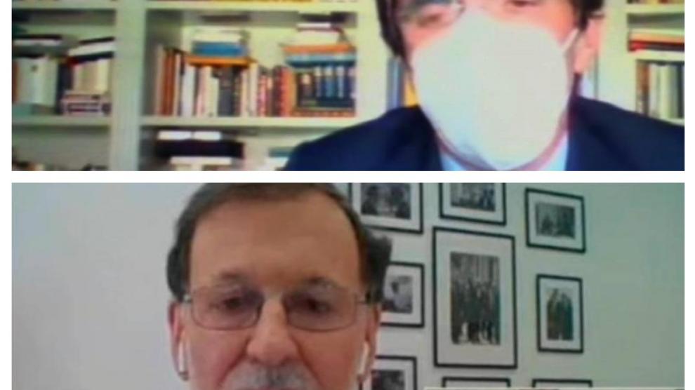 Comparecencia de José María Aznar y Mariano Rajoy