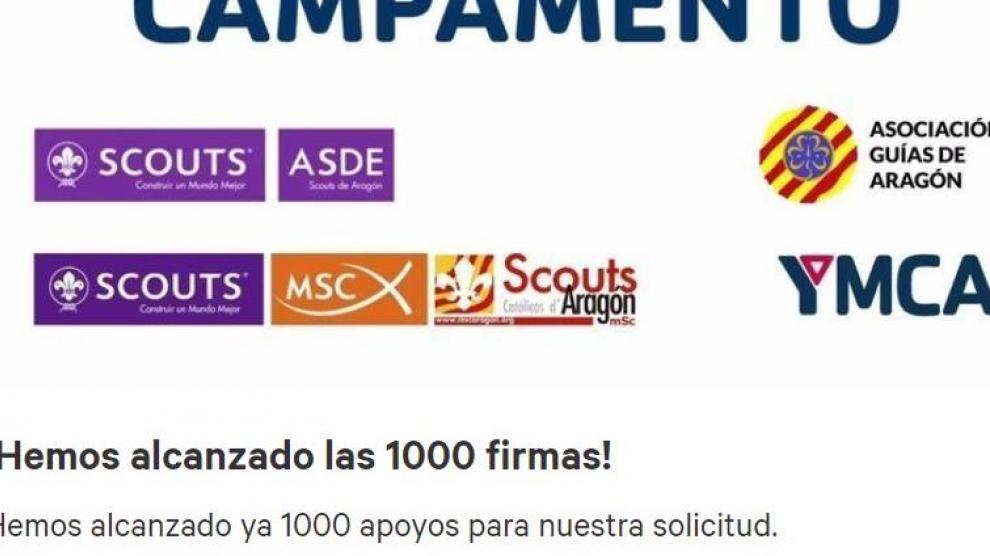 Varias asociaciones recogen firmas para poder realizar campamentos de verano de forma segura en Aragón