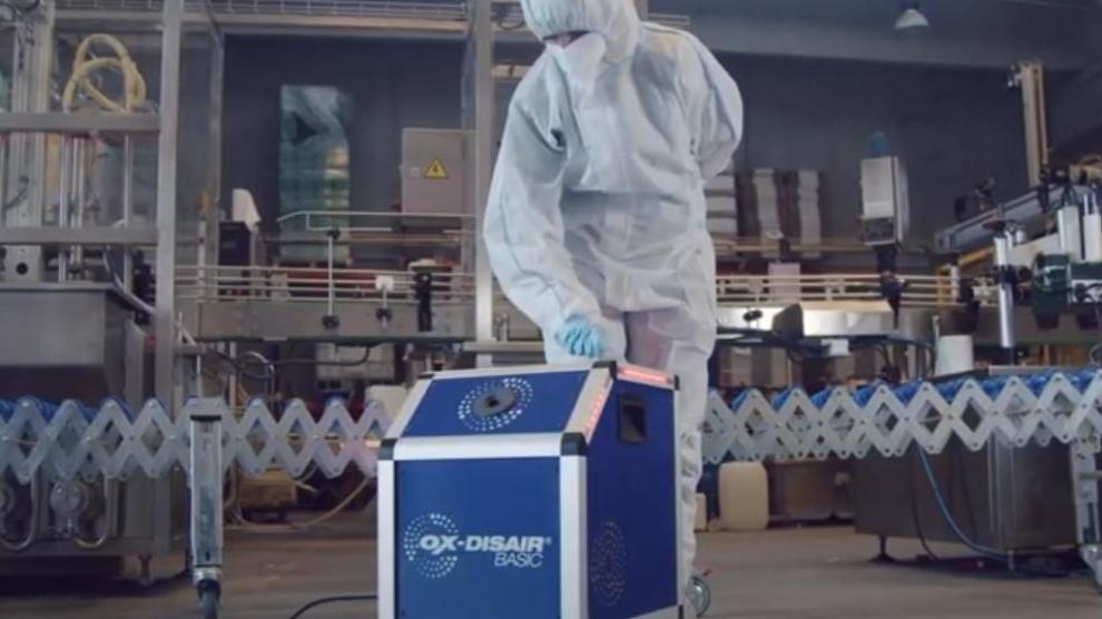 OX-Disair es un equipo de desinfección de dimensiones reducidas y fácilmente manejable.