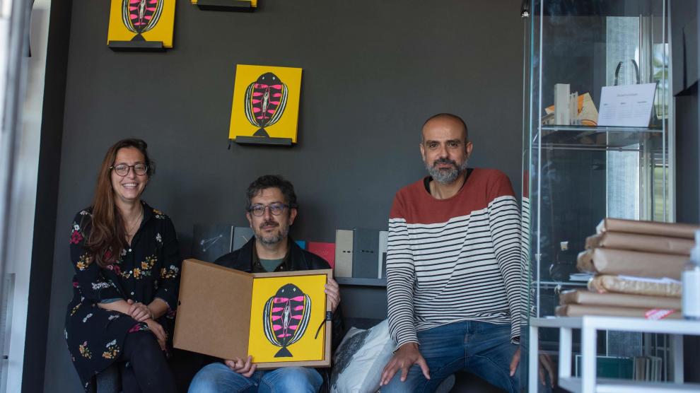 Choni Naudín, Jesús Cisneros (centro) y Rubén Rodríguez.