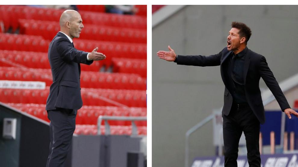 Combo de fotos de Zidane y Simeone