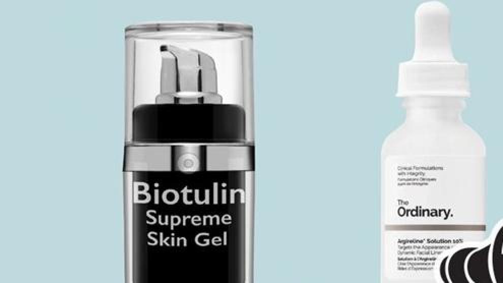 Dos productos que prometen efectos similares a los de las inyecciones de botox.