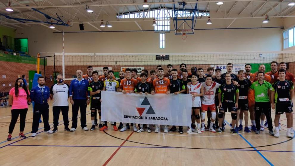 El CV Voleibol Teruel en la final de la IV Copa Aragón.