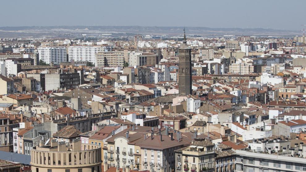 Vistas del Casco Histórico de Zaragoza.