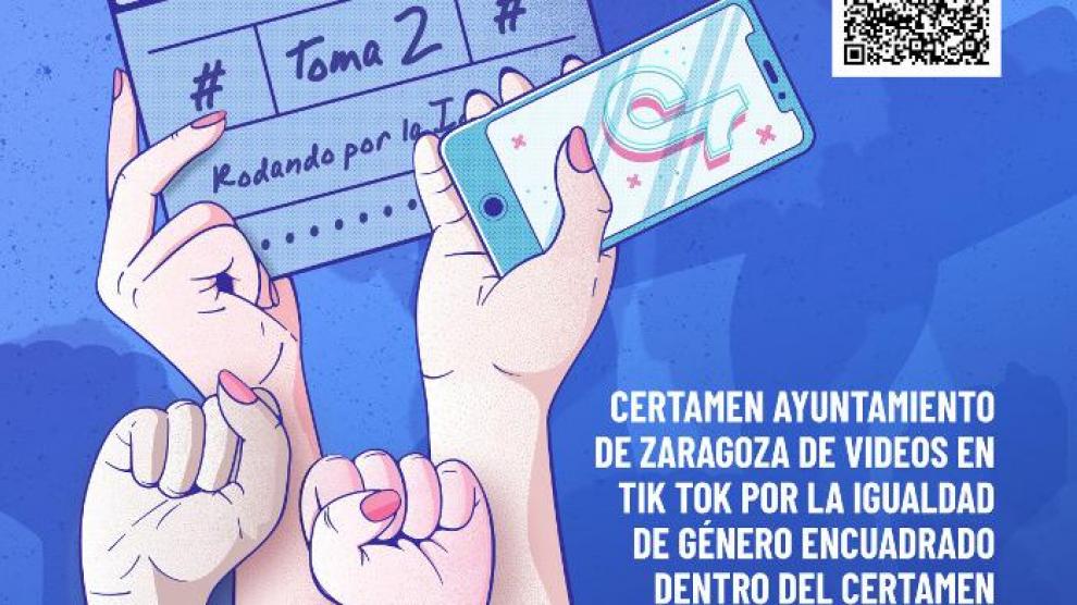 Cartel del concurso de vídeos en Tik Tok por la igualdad de género