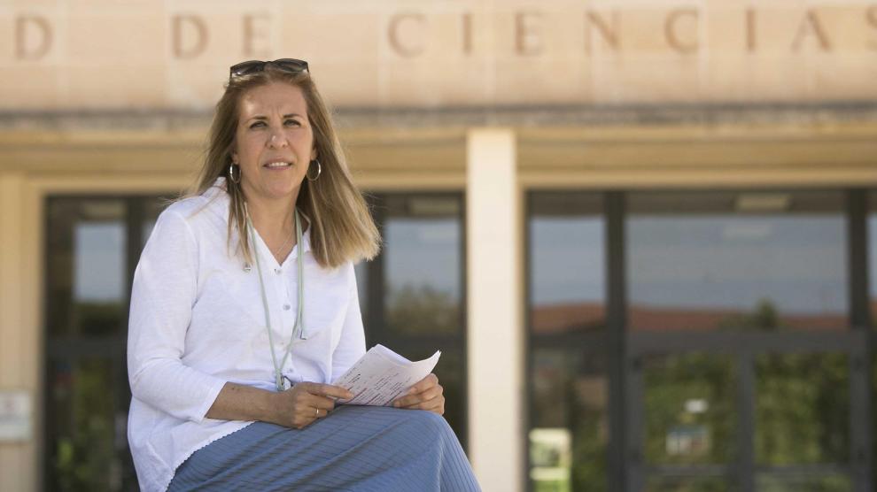 Gloria Gómez se examinó el viernes de Estadística en el campus de San Francisco en Zaragoza.
