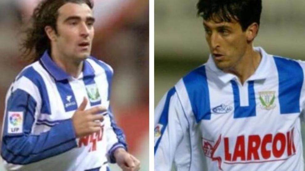 Carcedo (izda.) y Emery (dcha.) cuando fueron compañeros de equipo, de vestuario y de línea media en el Leganés en la termporada 2002-03, en la que nació su complicidad profesional.