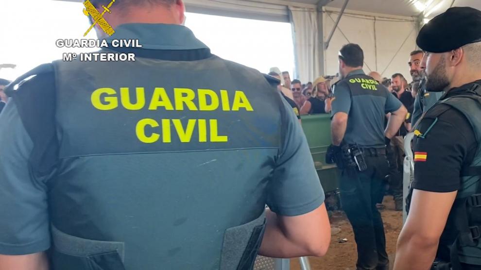 La Guardia Civil desplegó más de 300 agentes de distintas unidades en el Monegros Desert Festival de Fraga.