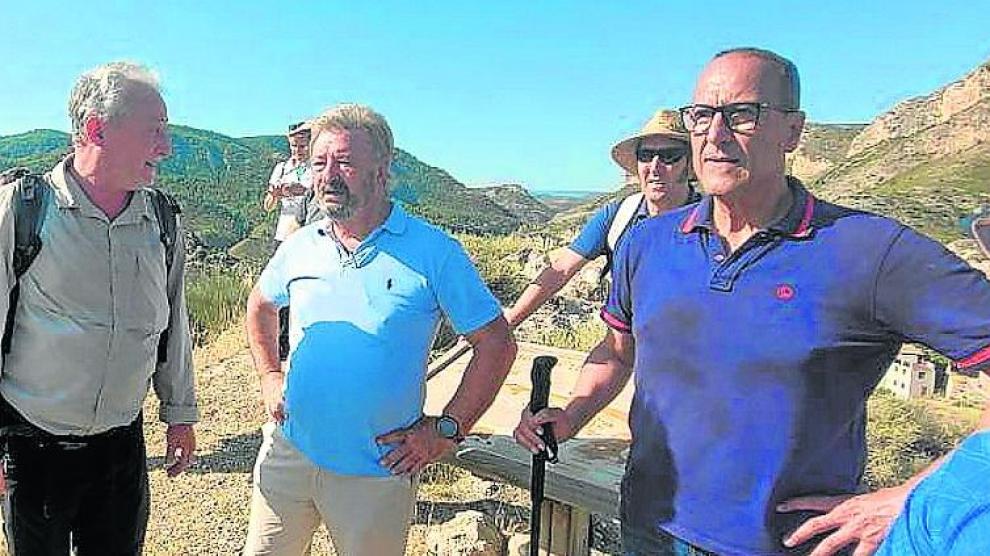 El consejero Felipe Faci, durante su visita de ayer al Parque Cultural del Río Martín.
