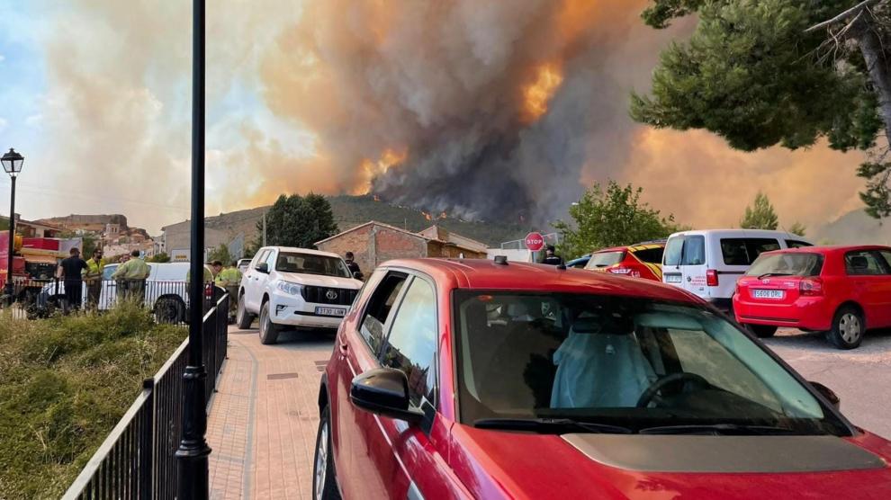 Incendio forestal en Bejís, Castellón.