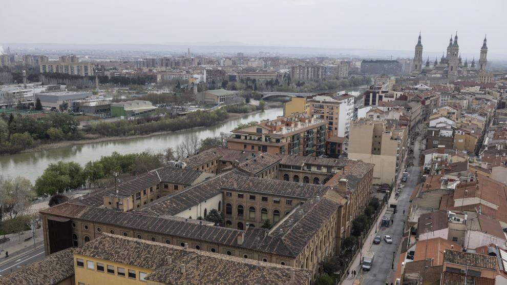 Vista aérea de Zaragoza.