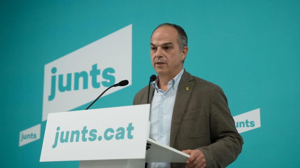 El secretario general de Junts, Jordi Turull, ofrece una rueda de prensa tras la reunión de la Ejecutiva