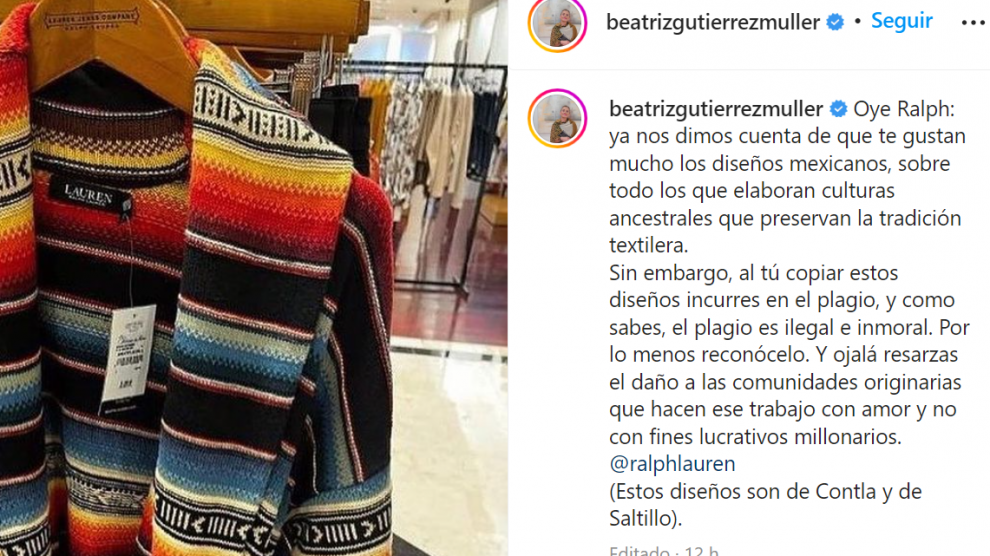 Mensaje de Beatriz Gutiérrez en Instagram
