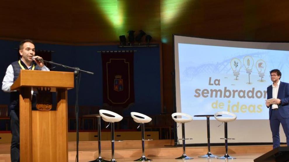 Jesús Guerrero en la apertura de la II Sembradora de Ideas en Monzón.