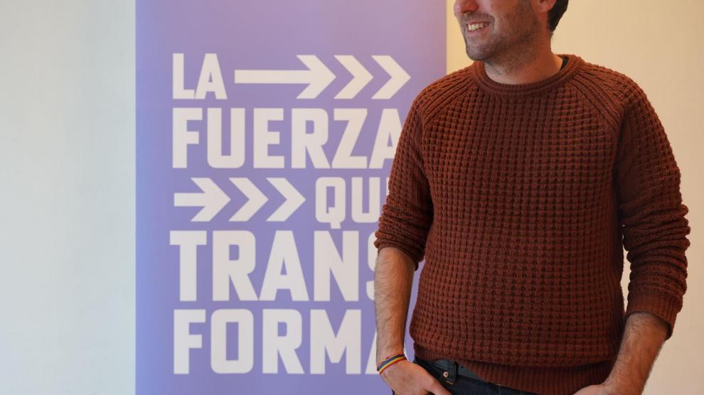 Guillermo Boix, candidato de Podemos a la Alcaldía de Huesca.