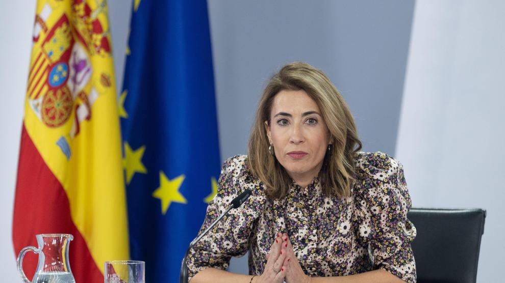 La ministra de Transportes, Raquel Sánchez, en rueda de prensa