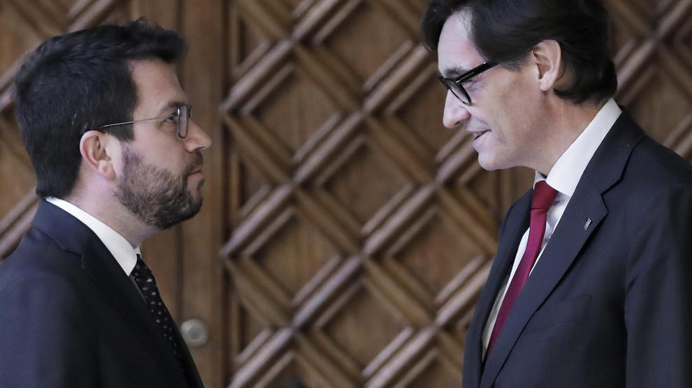Pere Aragonès y Salvador Illa.