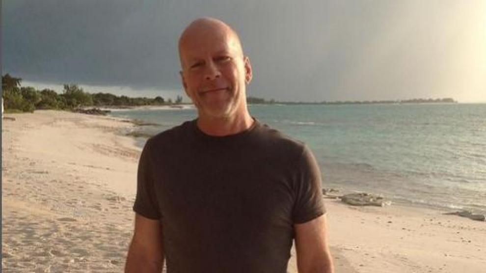 Bruce Willis en la foto publicada por su esposa en redes.