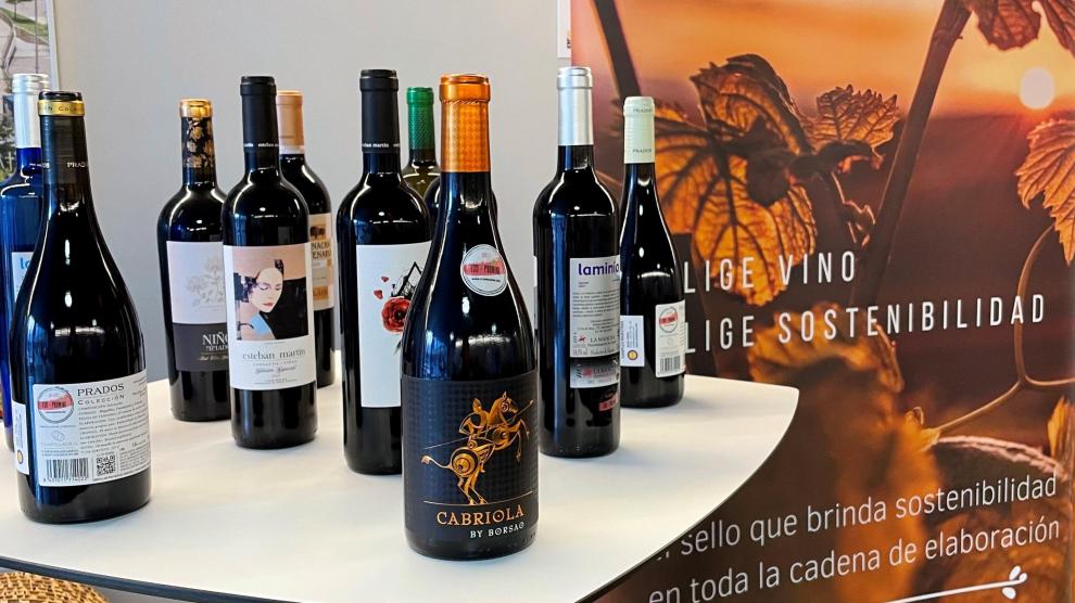Algunos de los vinos con el sello ‘Ecoprowine’.