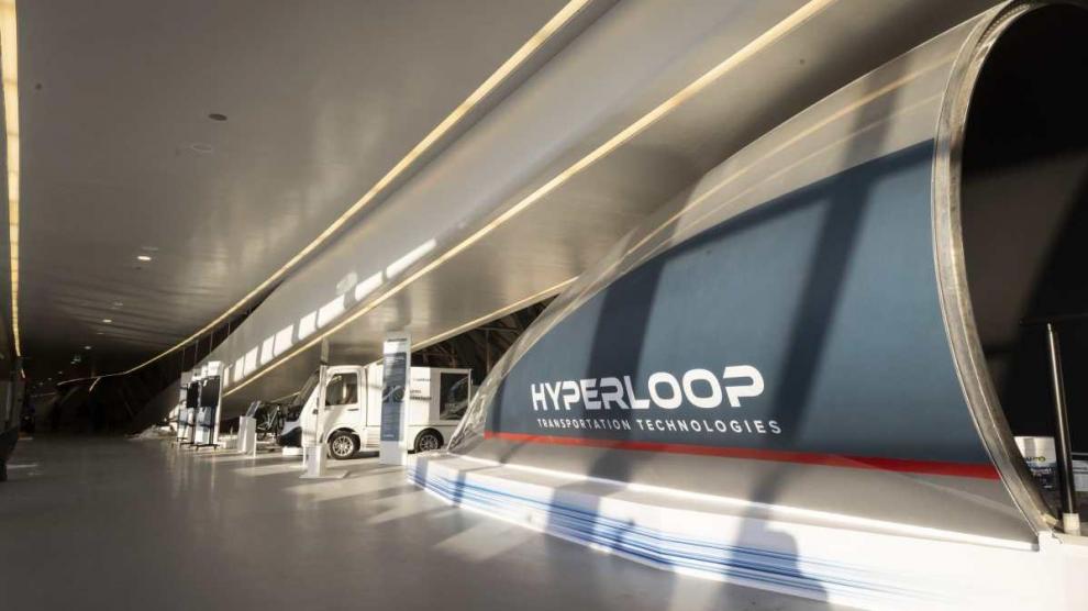 Detalle del prototipo del Hyperloop