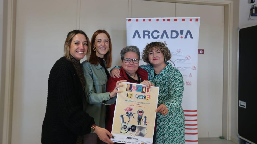 Nuria Turmo, Ana Rosa Maza, Marta Villuendas e Irene Abad presentaron este viernes el podcast 'Losca, ¿de qué?'