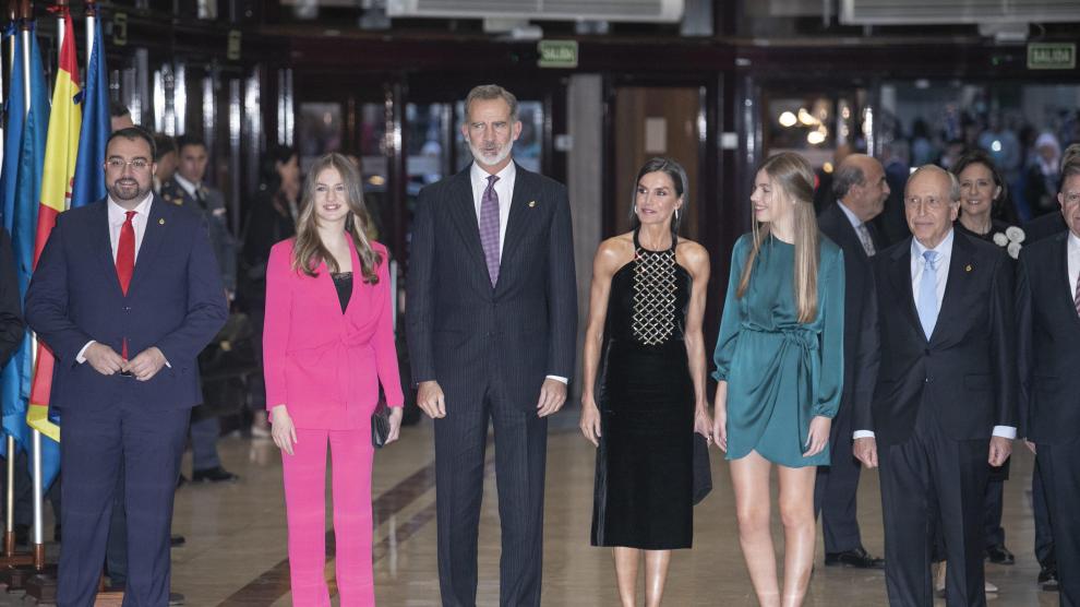 La Princesa Leonor, junto a sus padres y hermana, en los últimos Premios Princesa de Asturias.