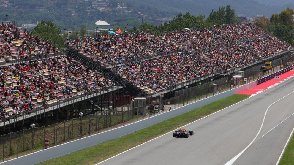 Max Verstappen durante la clasificación en el circuito de Montmeló