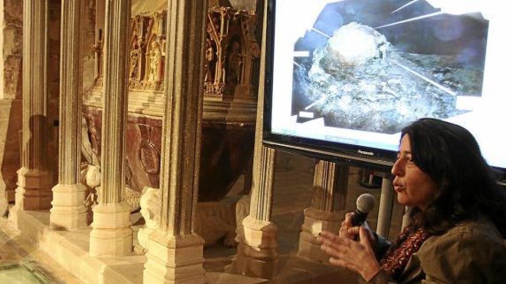 Marina Miquel, del Museo de Historia de Cataluña, en la presentación del proyecto