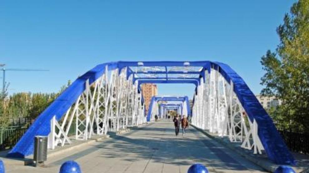 El Puente de Hierro se vestirá con los colores del Real Zaragoza