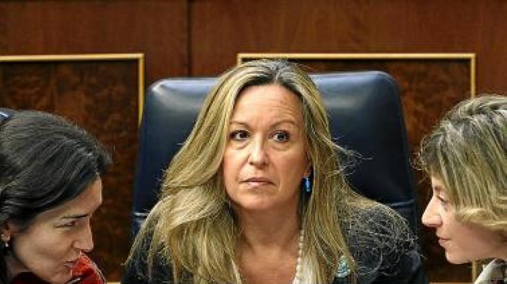 La ministra de Sanidad, Trinidad Jiménez, en el centro.