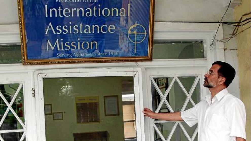 El director de la Misión de Asistencia Internacional, Dirk Frans, ayer en su oficina de Kabul.