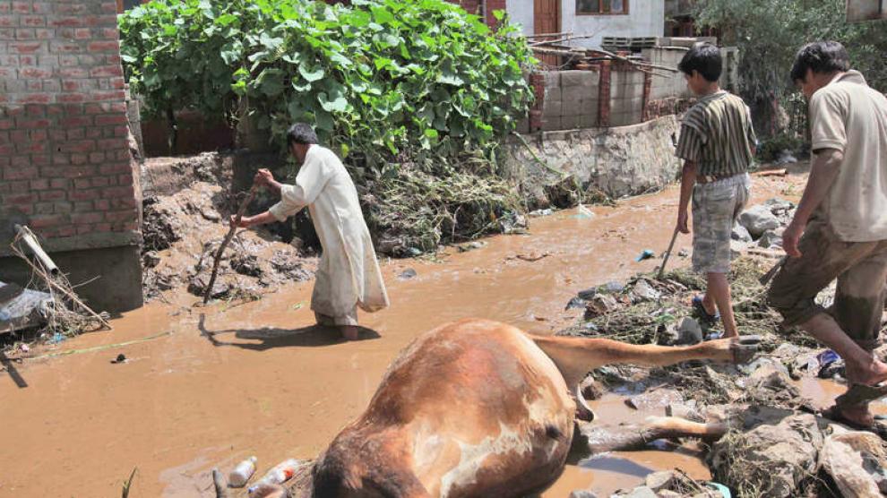 Agua estancada al norte de la India