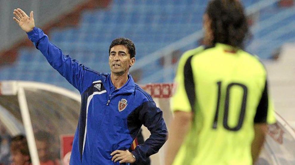José Aurelio Gay durante el partido jugado contra el Celta de Vigo en Balaídos.