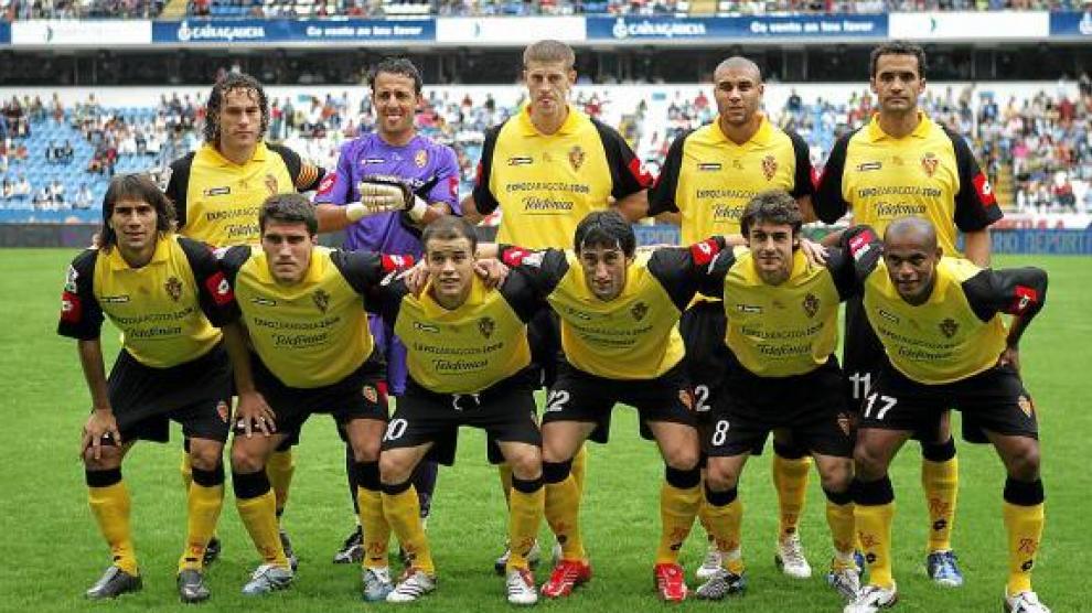 Alineación del Real Zaragoza en Riazor en 2006.