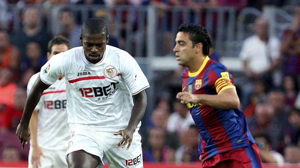 El jugador en un partido contra el Barcelona