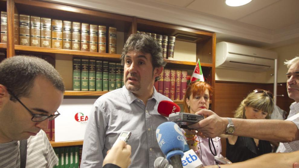 El secretario general de EA y portavoz de Bildu, Pello Urizar, en una imagen de archivo.